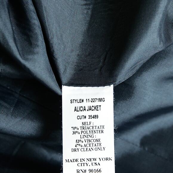 Garfield & Marks Women's Navy Blue business blazer with shoulder pads size 4 S - Picture 5 of 6